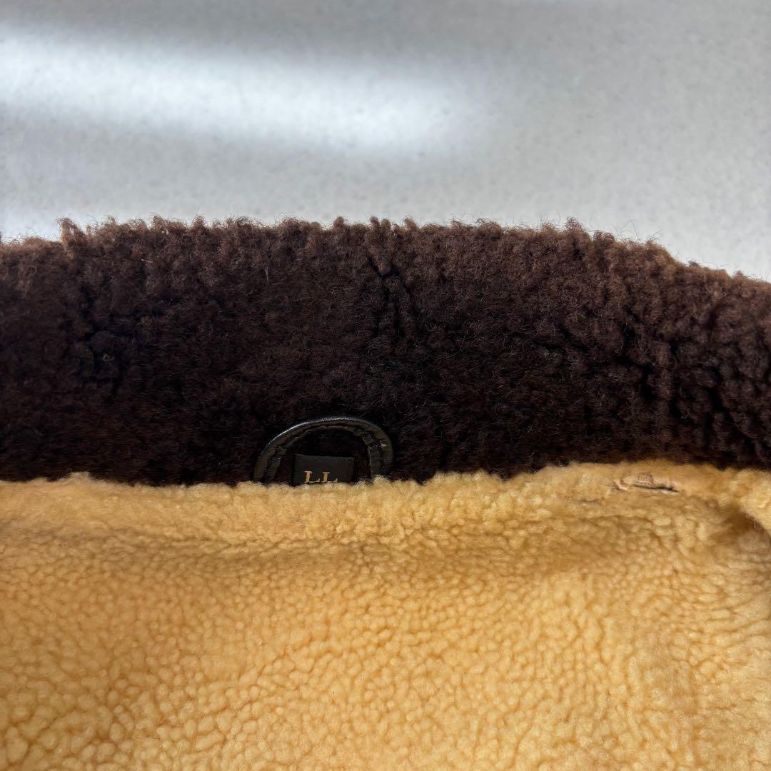 old vintage leather jacket black XL本革 ボア