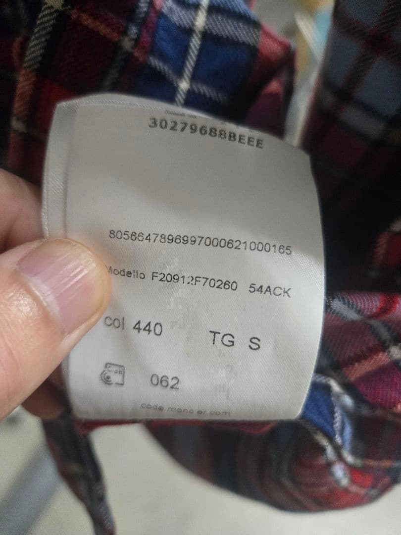 MONCLER　モンクレール　チェックシャツ