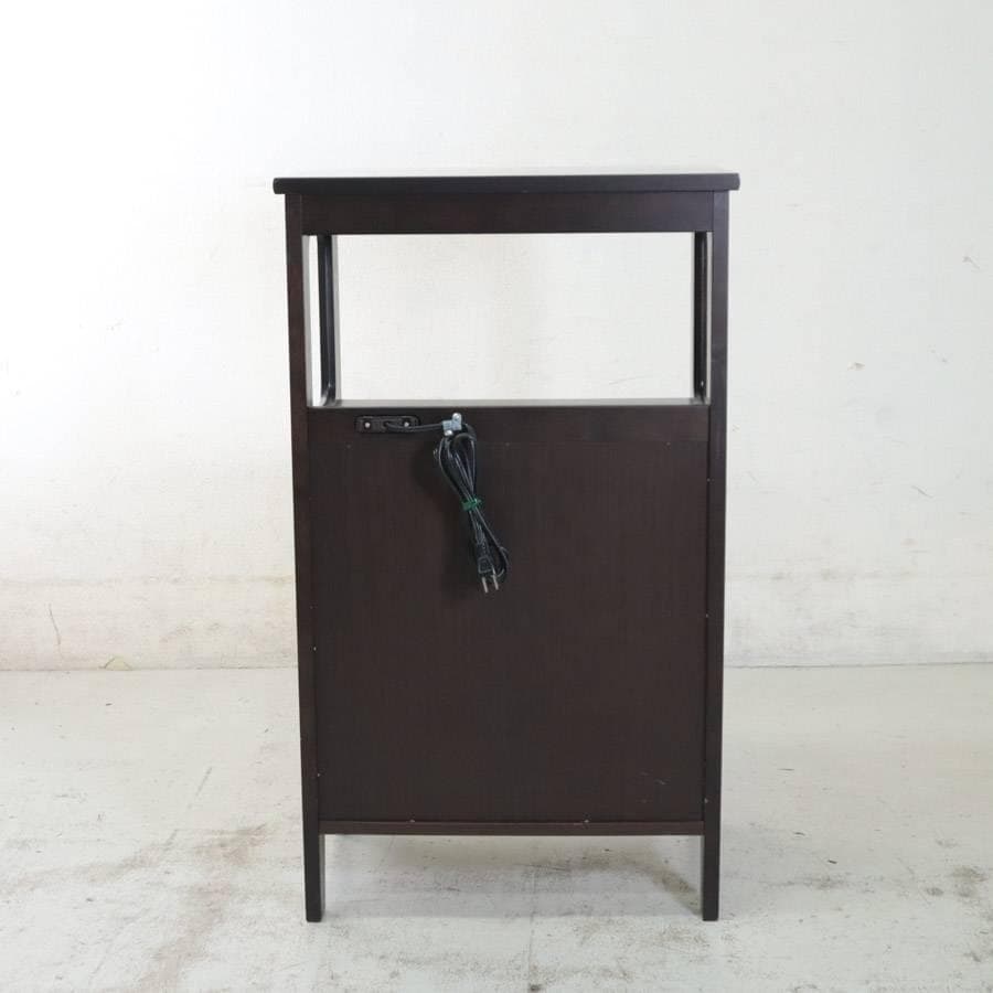 カリモク家具 電話台 FAX台 コンセント2個口 引き出し付き 扉付き収納