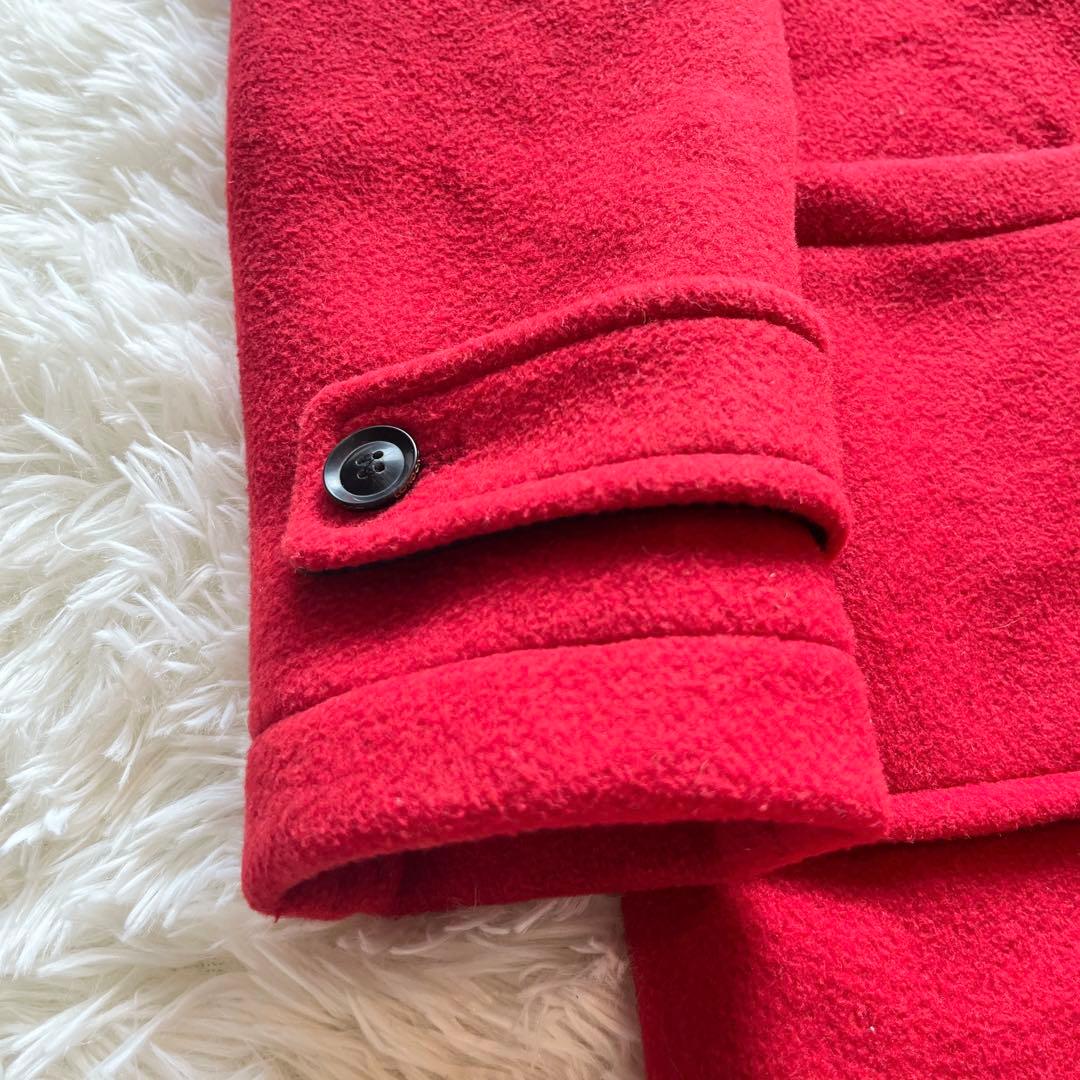 極美品　ロンドントラディション ダッフルコート 赤　イギリス製　チェック