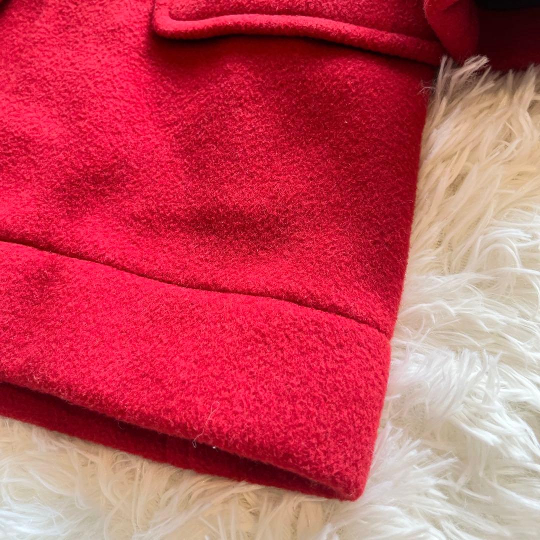 極美品　ロンドントラディション ダッフルコート 赤　イギリス製　チェック