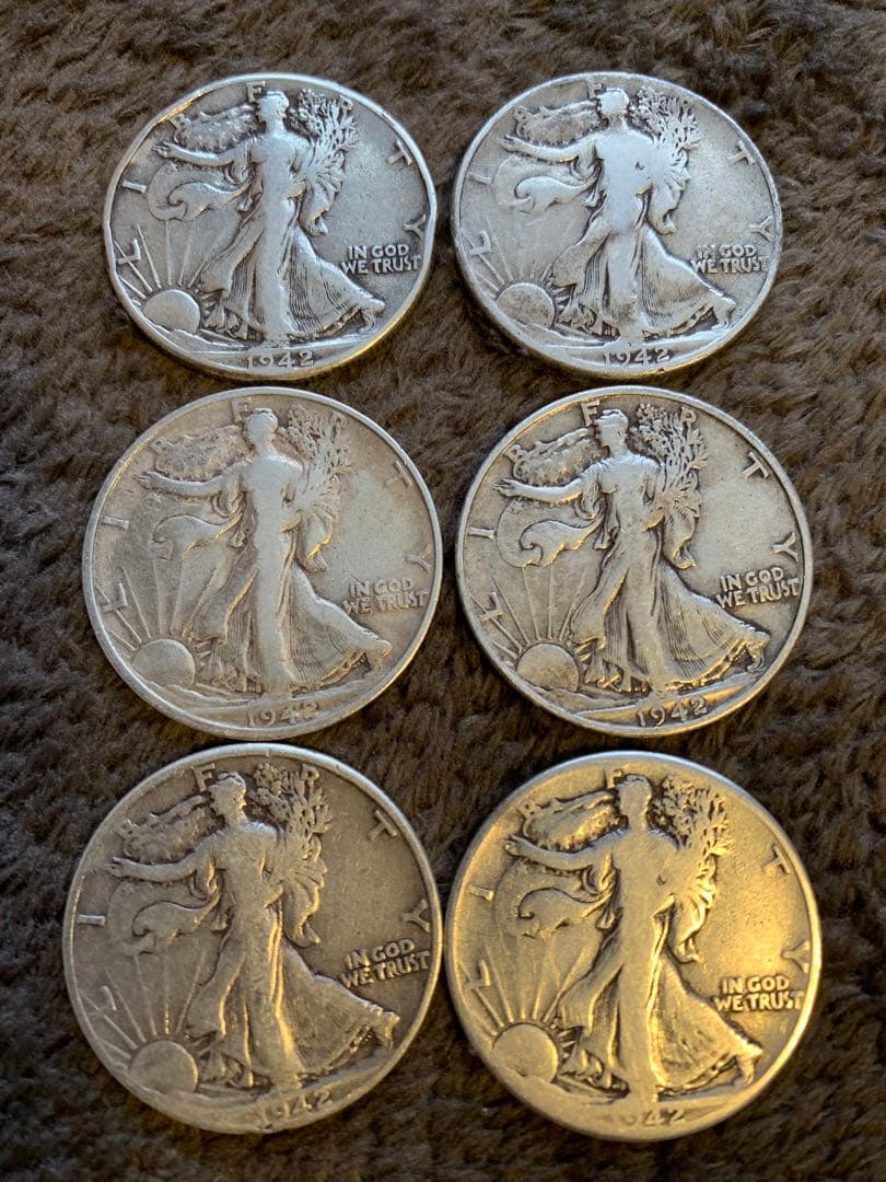 ウォーキングリバティー　6枚セット