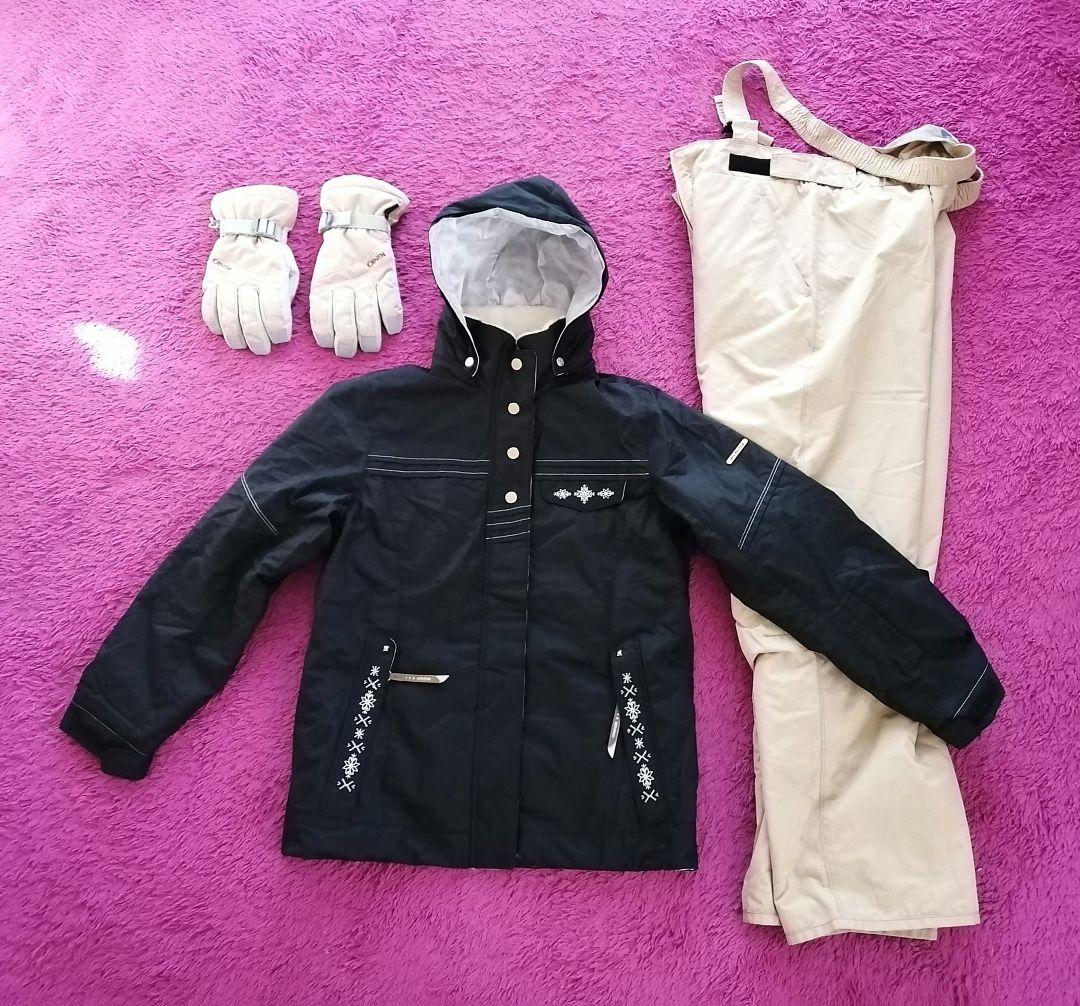 ゴールドウィン レディース 160 スノーボード スキー ウェア 上下 グローブ