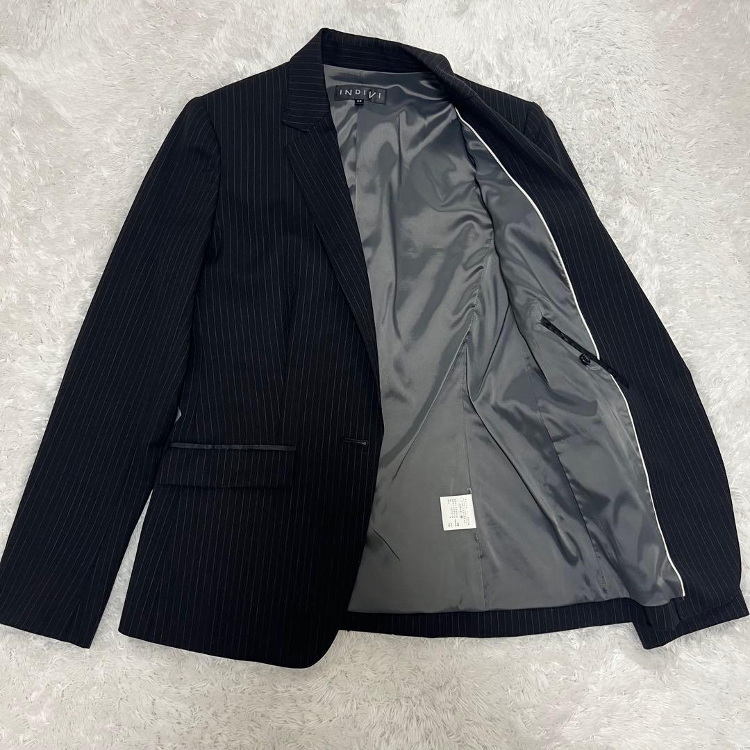 美品✨INDIVI (インディヴィ)ストライプスーツ セットアップ 3点セットM