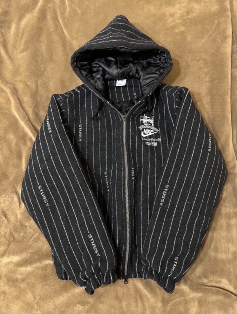 希少‼️[STUSSY X NIKE] Striped Wool Jacket