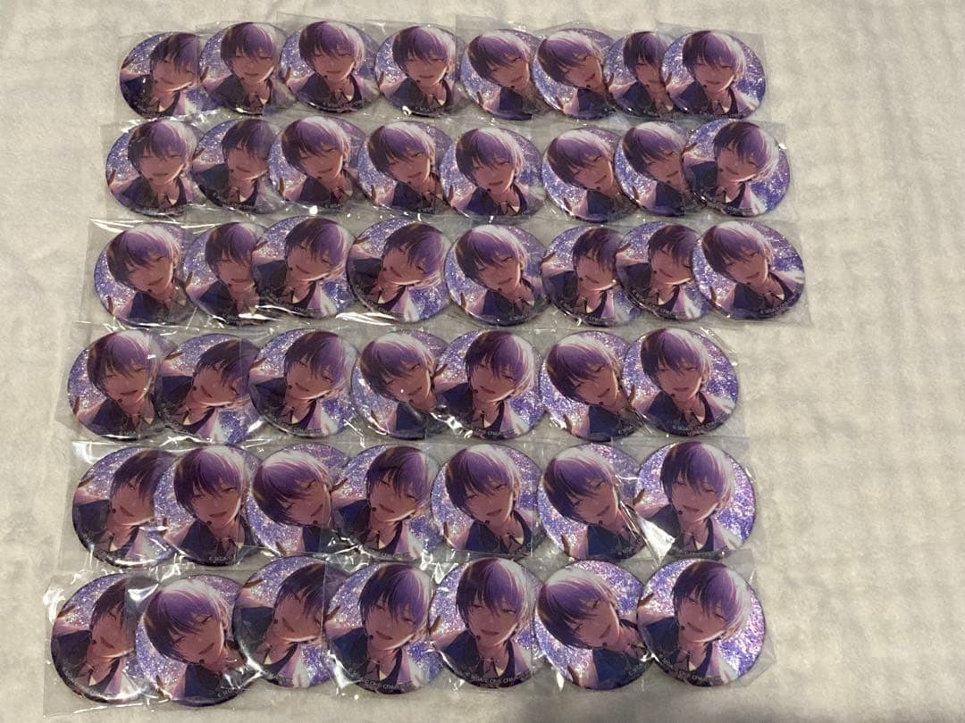 プロセカあんスタコラボ　グリッター缶バッジ　45個　 青柳冬弥