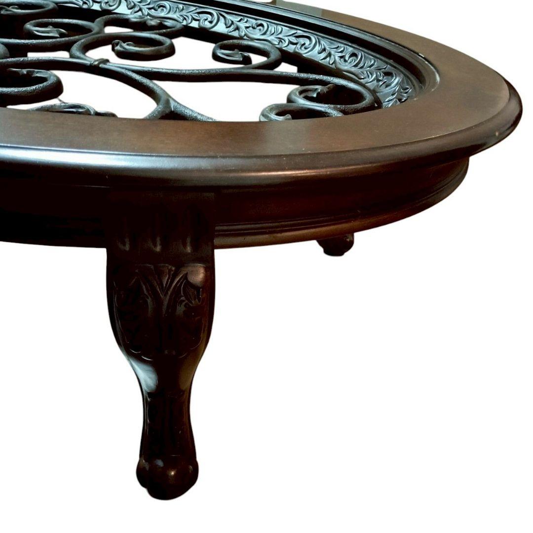 アシュレイ Ashley アンティーク ガラステーブル 家具