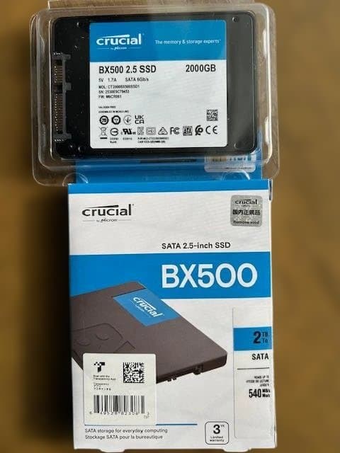 Crucial BX500 2.5インチ SATASSD 2TB 国内正規品