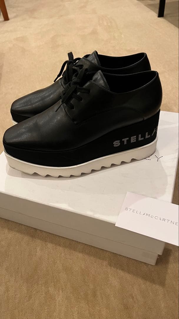 STELLA McCARTNEY ブラック厚底シューズ