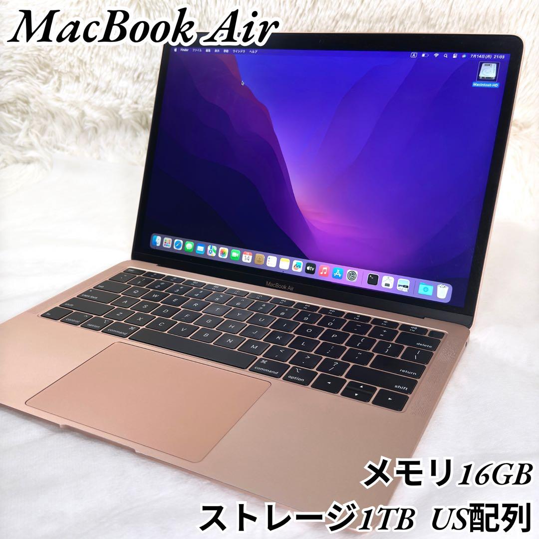 MacBook Air メモリ16GB ストレージ1TB US配列