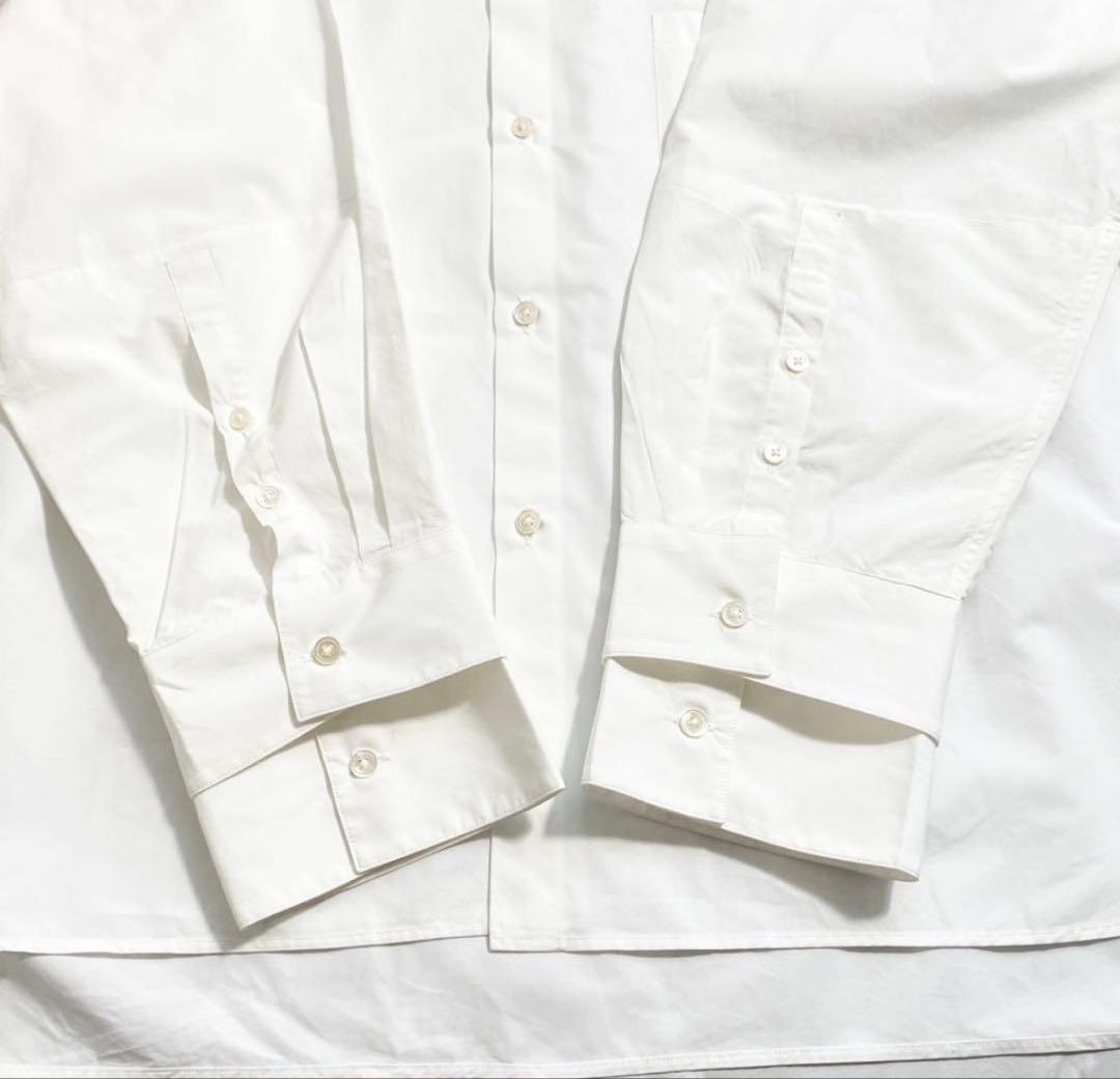 美品 シュタイン オーバーサイズダウンパットシャツ ホワイト M