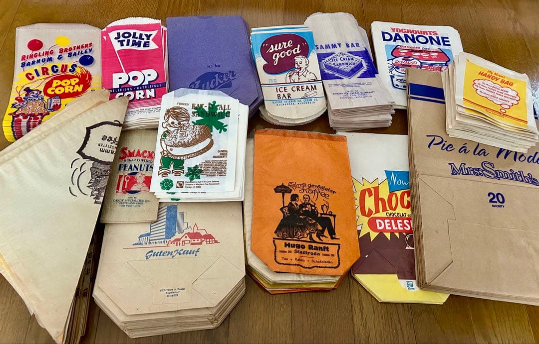 ヴィンテージ　海外マルシェ袋　まとめ売り　大量　　ジャンクジャーナル