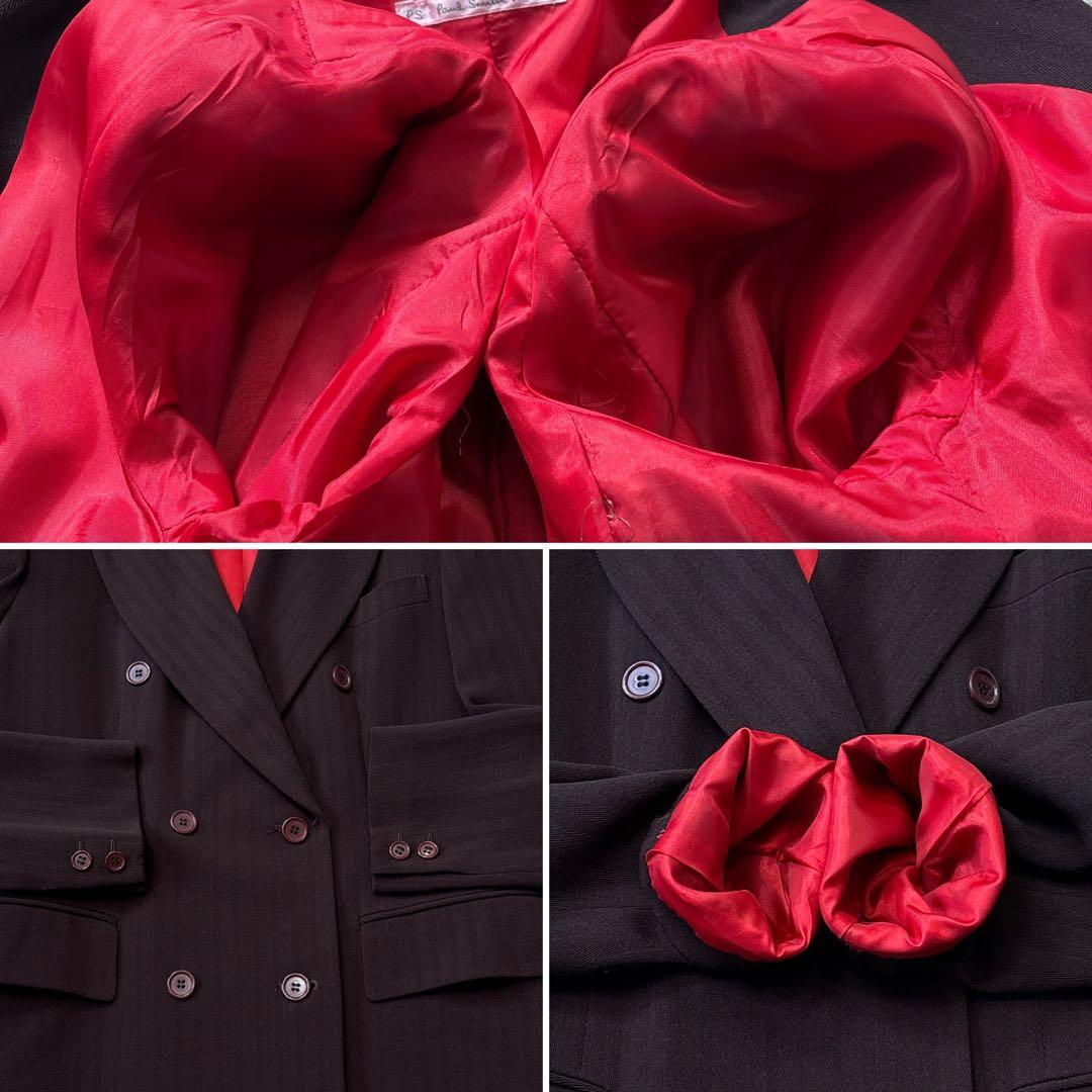 希少☆【PSポールスミス】ダークブラウン　ダブルパンツスーツ　総裏地　42 XL