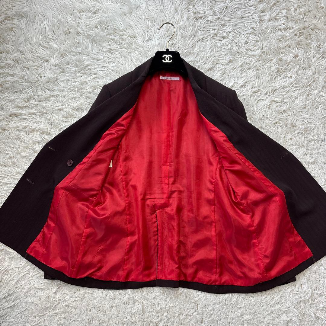 希少☆【PSポールスミス】ダークブラウン　ダブルパンツスーツ　総裏地　42 XL