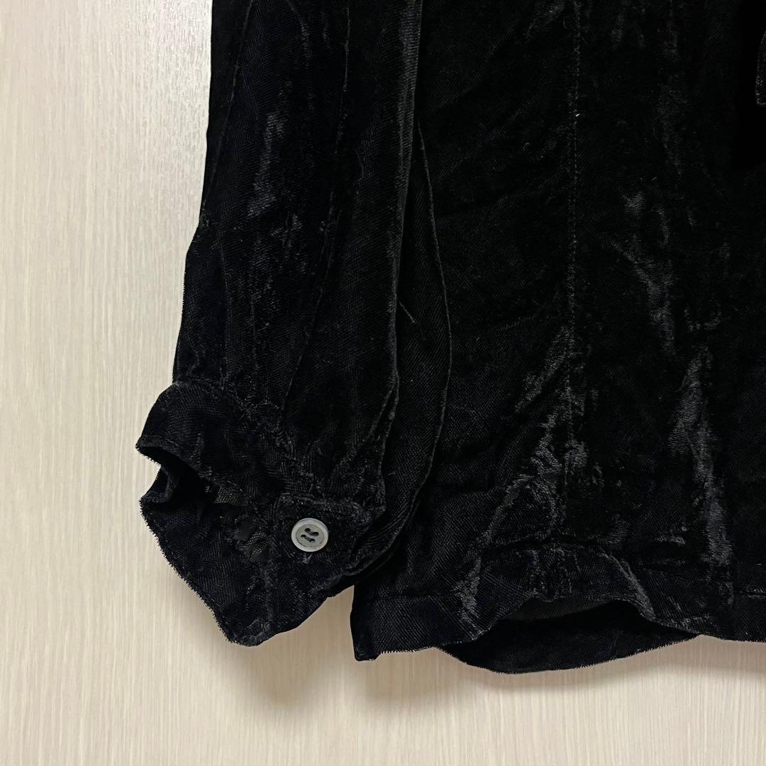 【美品】コムデギャルソン　リボンタイベロアブラウス