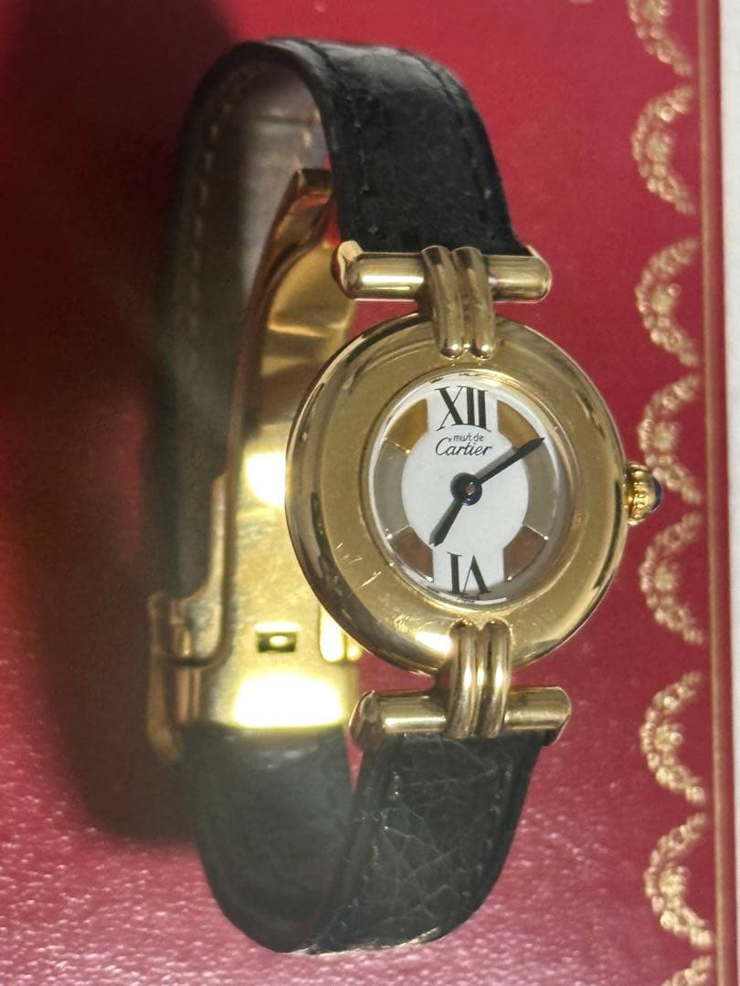 柚　カルティエ マストコリゼ クォーツ 腕時計　レディース　不動