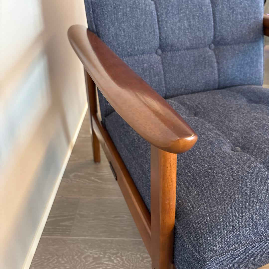 カリモク60 Kチェア1シーター タープブルー