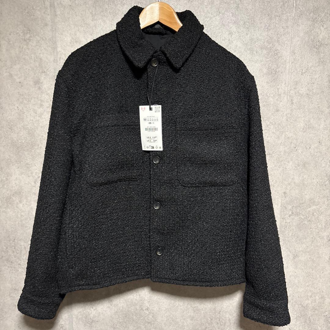 お水ポケット付きテクスチャードシャツジャケット M