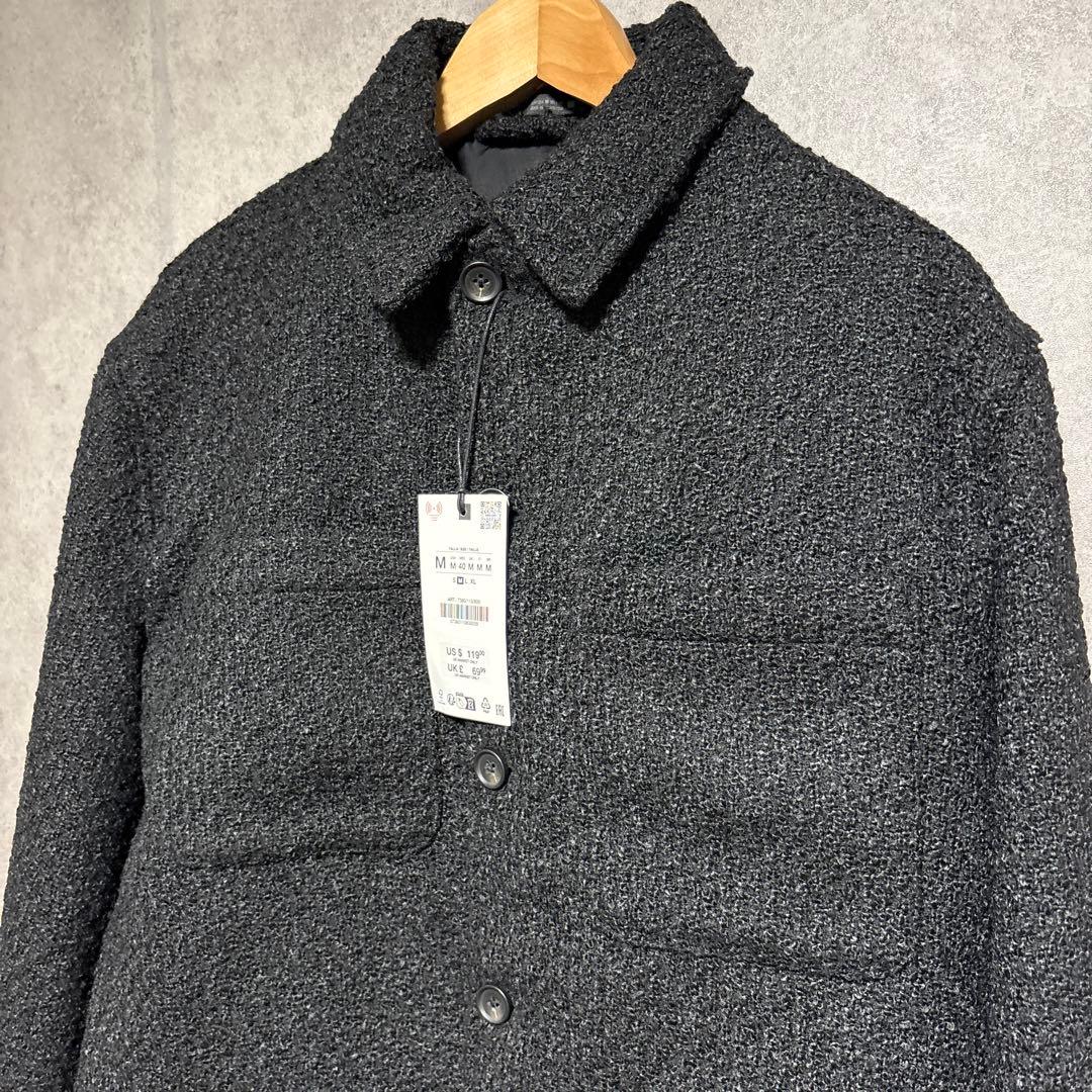 お水ポケット付きテクスチャードシャツジャケット M