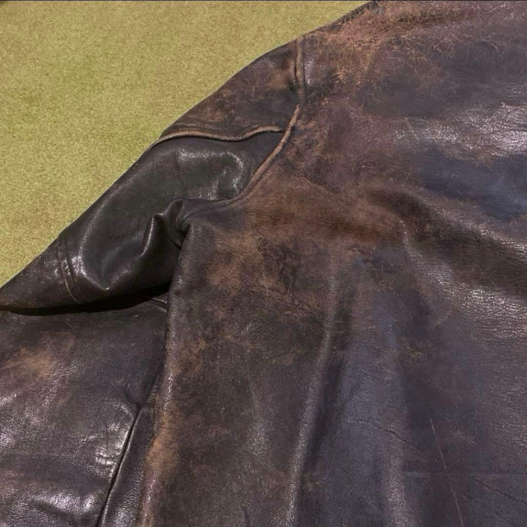 40sヴィンテージ★筆記体タグ★ボマージャケット★レザージャケット★G-1