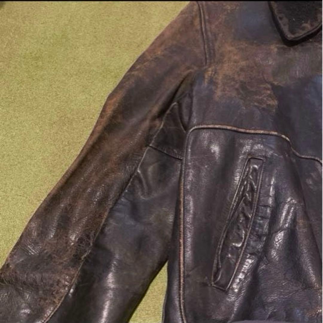 40sヴィンテージ★筆記体タグ★ボマージャケット★レザージャケット★G-1