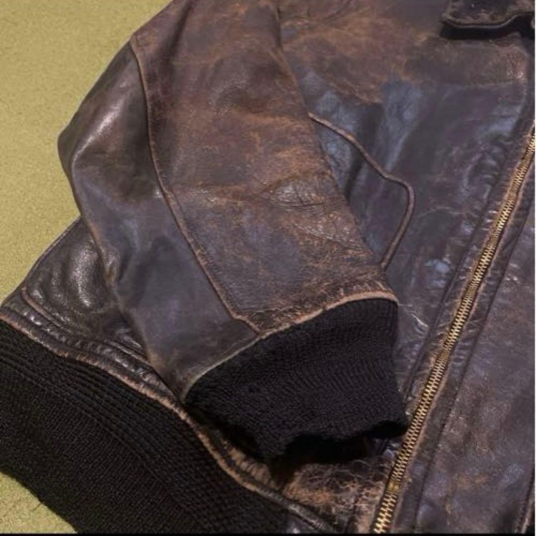 40sヴィンテージ★筆記体タグ★ボマージャケット★レザージャケット★G-1