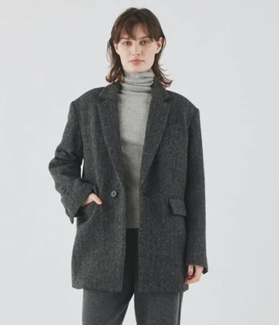GALERIE VIE グレー系ツイードブレザー