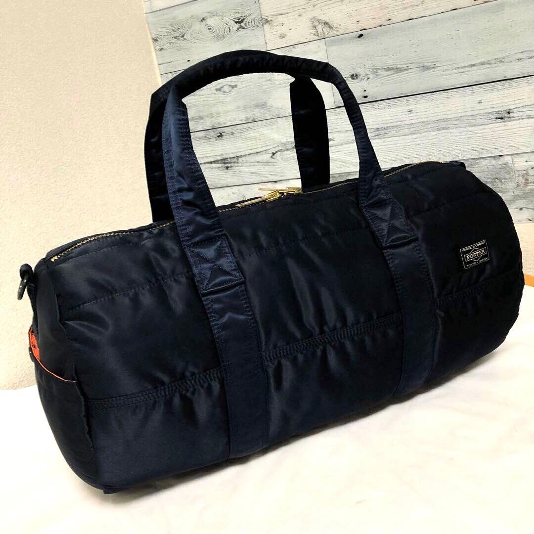 超美品✨現行タグ ポーター タンカー ボストンバッグ 2way アイアンブルー