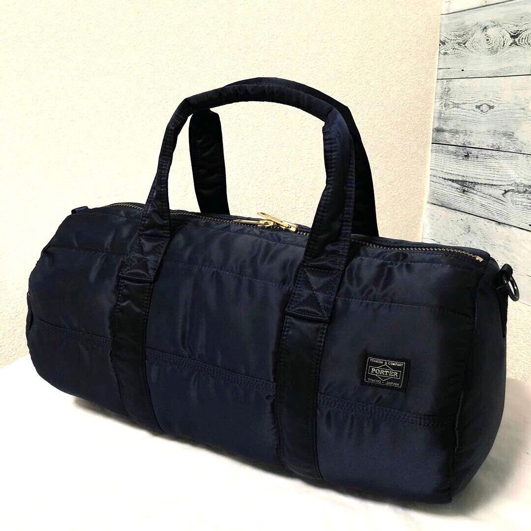 超美品✨現行タグ ポーター タンカー ボストンバッグ 2way アイアンブルー