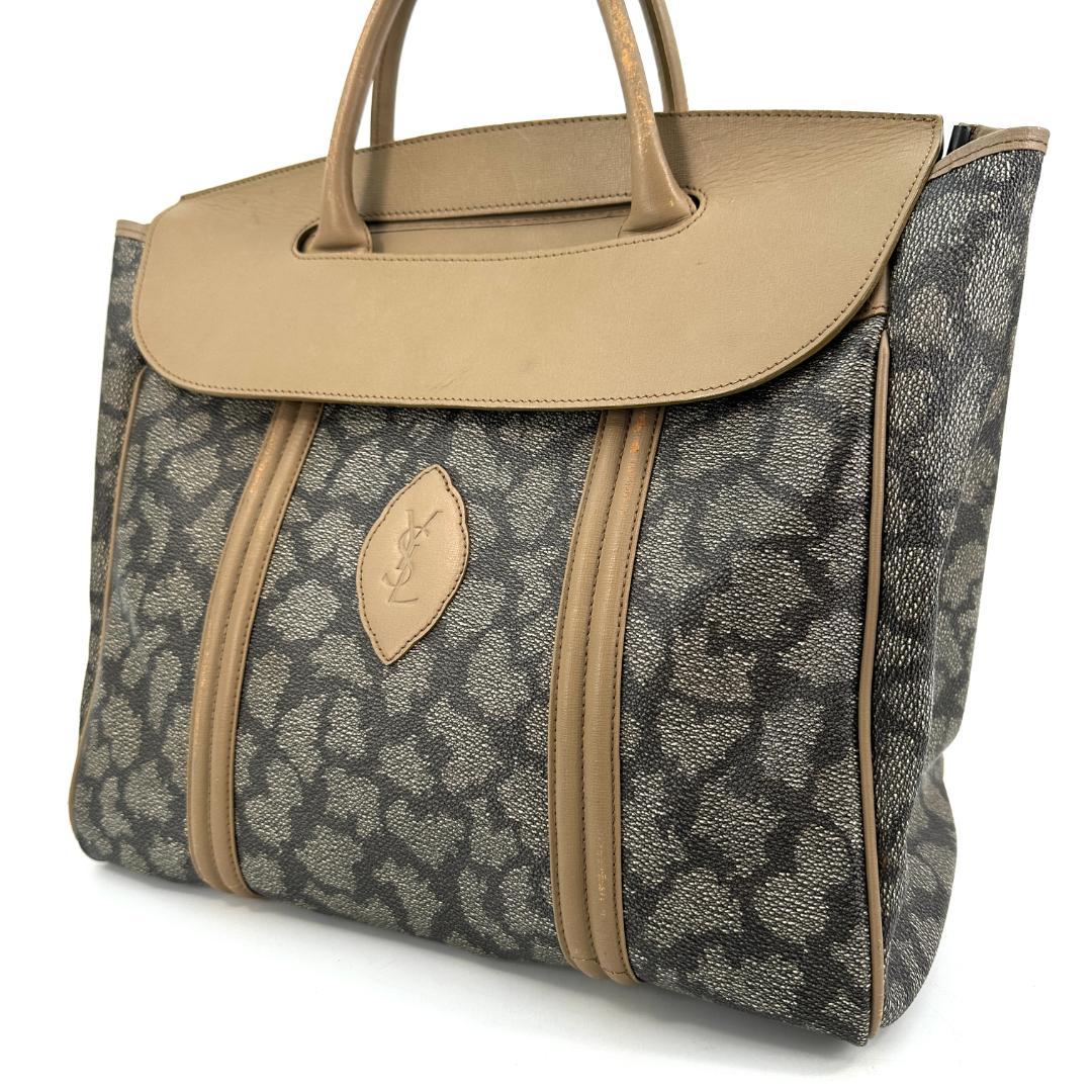 YSL ヴィンテージ　イブサンローラン　PVC　ハンドバッグ