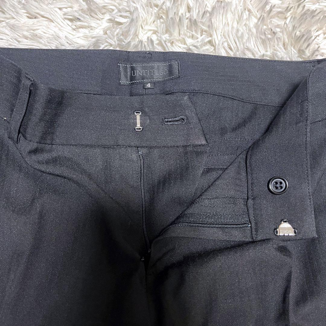 UNTITLED セットアップ パンツスーツ ブラック ストライプ XL 黒