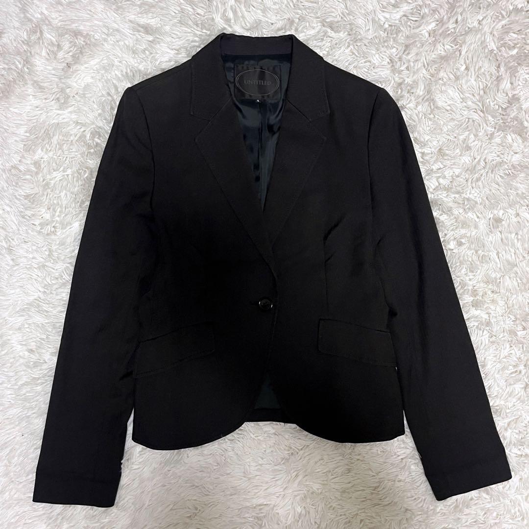 UNTITLED セットアップ パンツスーツ ブラック ストライプ XL 黒