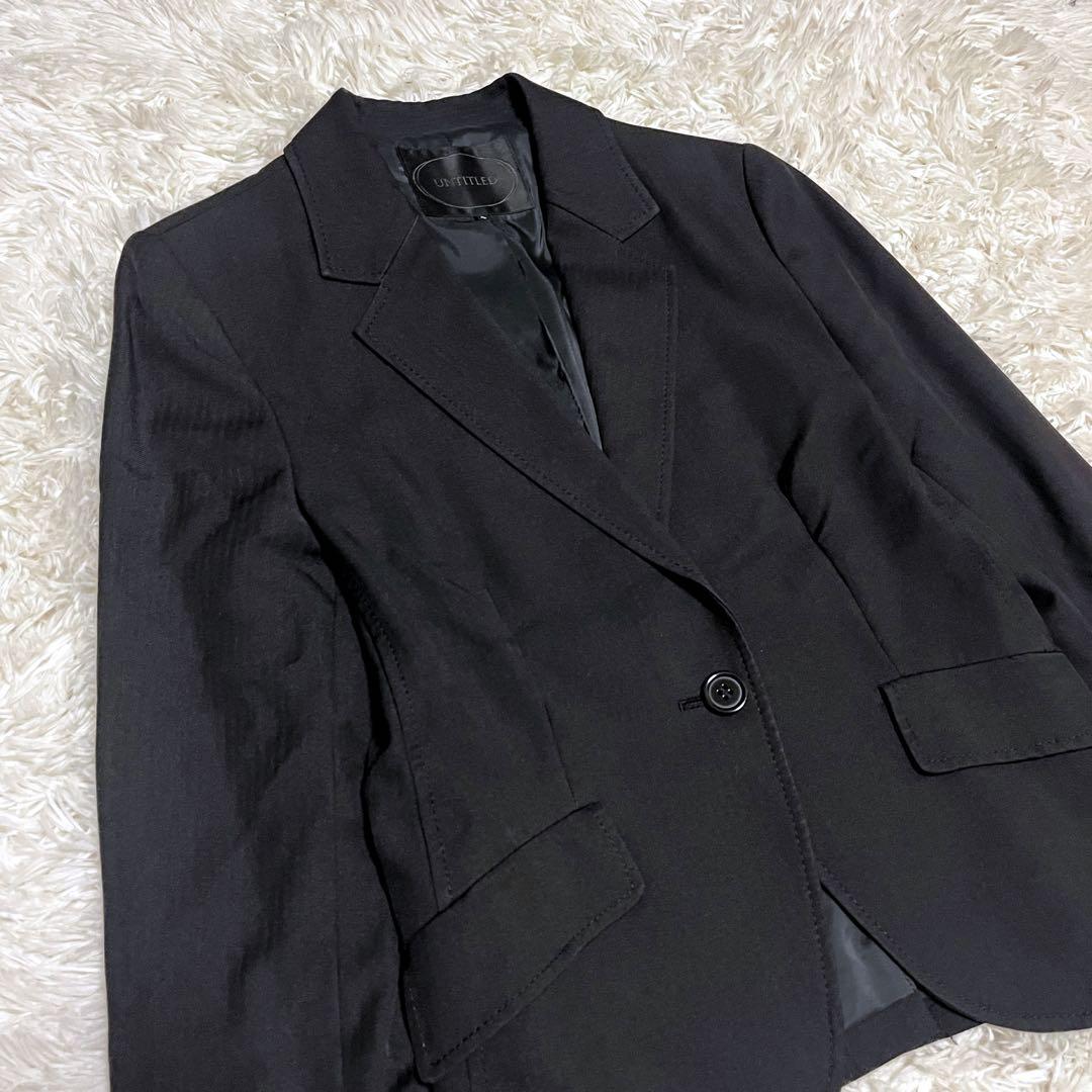 UNTITLED セットアップ パンツスーツ ブラック ストライプ XL 黒