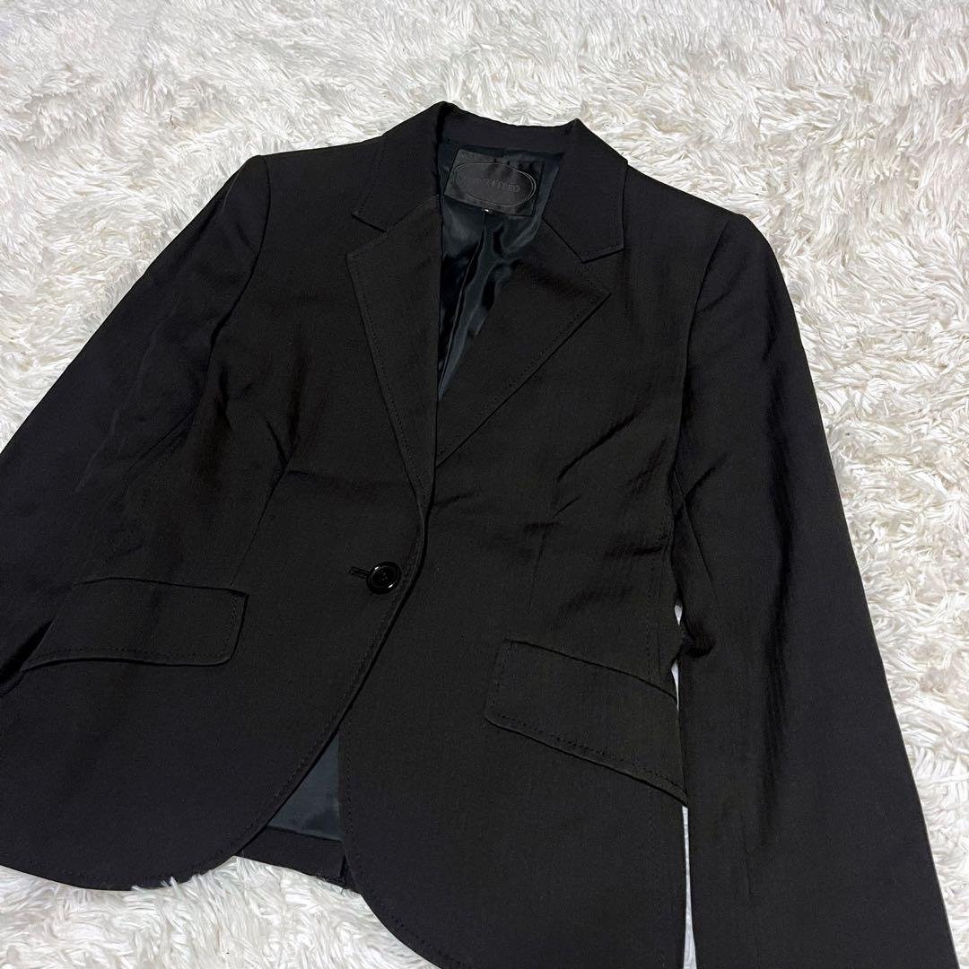 UNTITLED セットアップ パンツスーツ ブラック ストライプ XL 黒