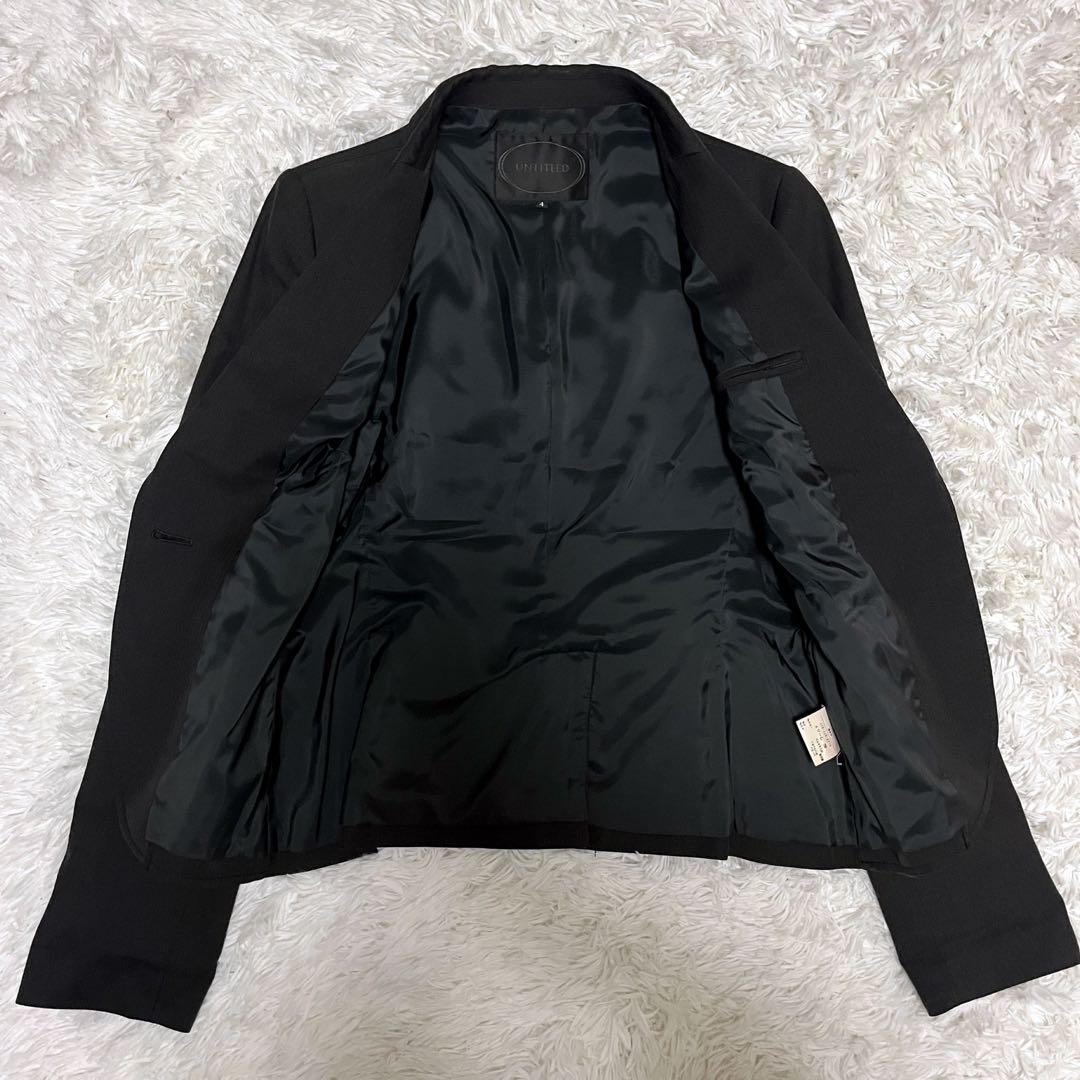 UNTITLED セットアップ パンツスーツ ブラック ストライプ XL 黒