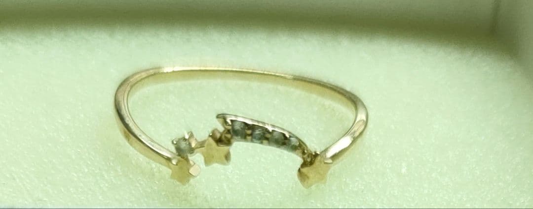 レディース　k10 星型モチーフ指輪