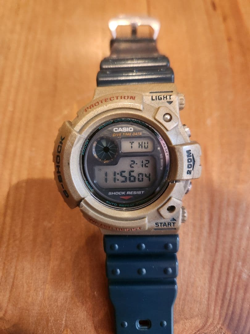 【初代青灰蛙…】G-SHOCK　フロッグマン　DW-6300B-2　電池交換済