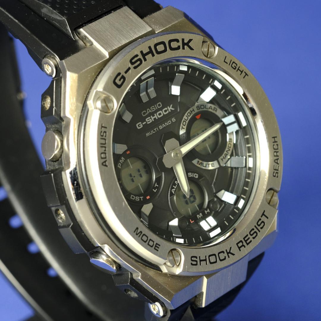 【良品】G-SHOCK GST-W110 電波ソーラー 二次電池新品 (211)