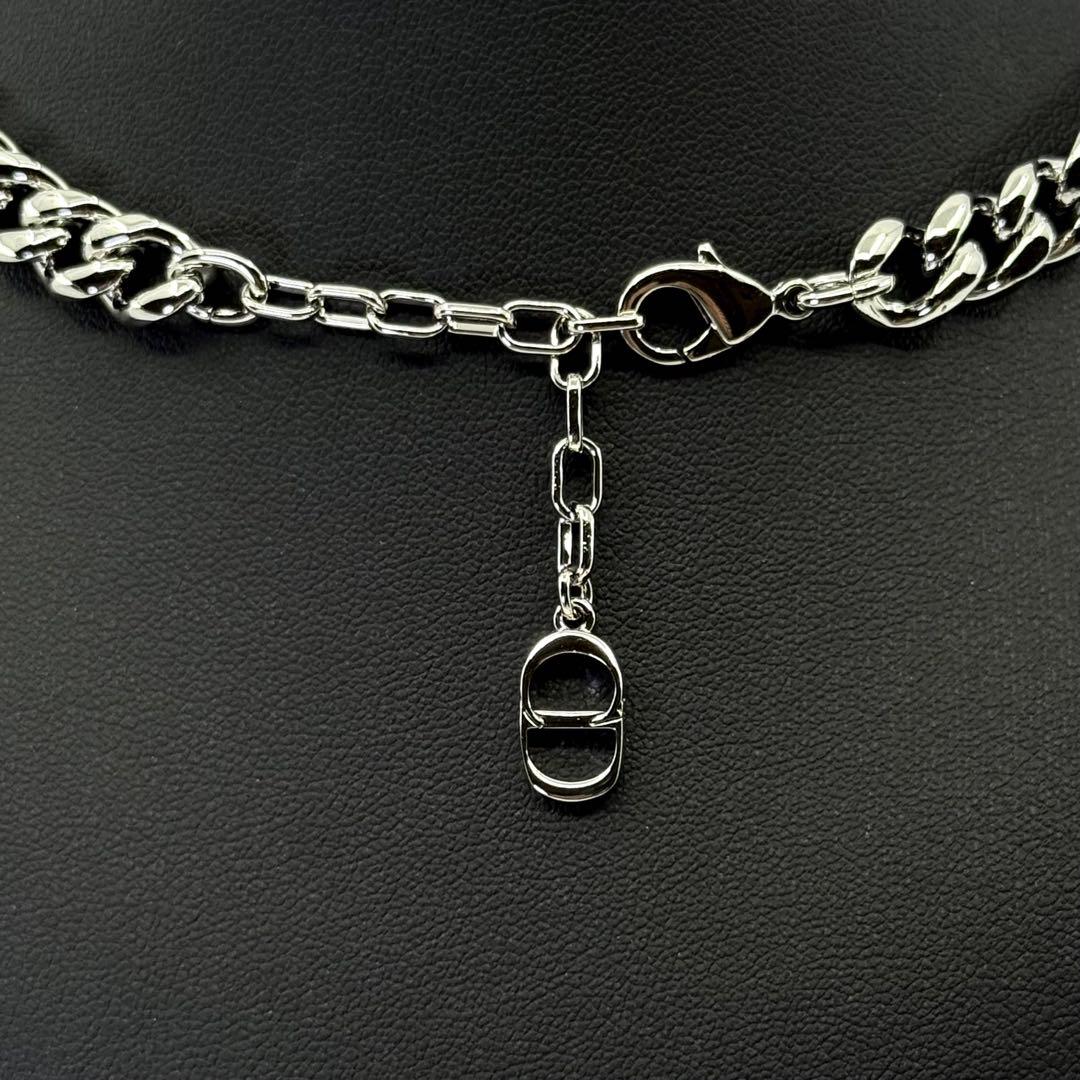 【新品同様】ディオール　現行　ribbon チェーンリンク　ネックレス　ロゴ