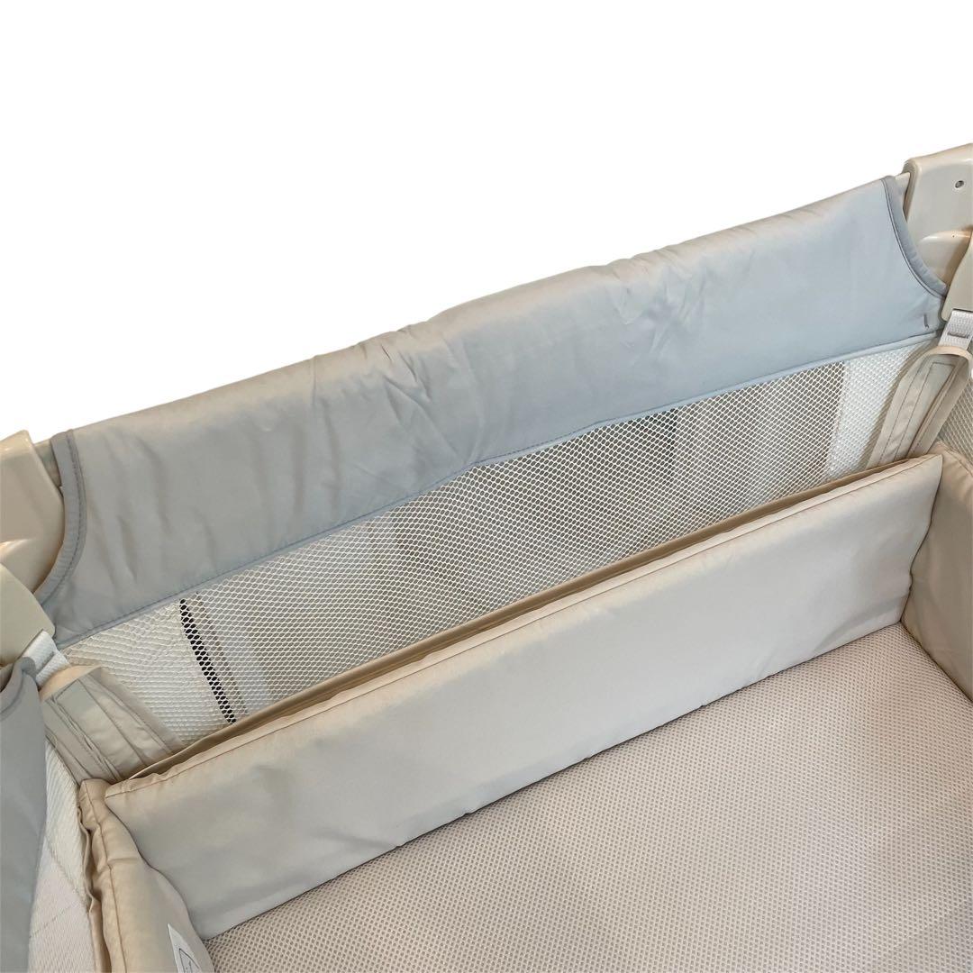 Aprica ココネルエアーAB ホワイトグレー ベビーベッド