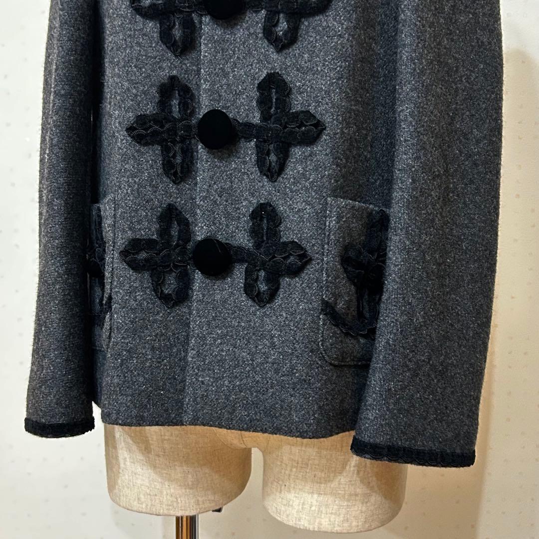 タオコムデギャルソン ウール ジャケット ベロア飾り AD2009