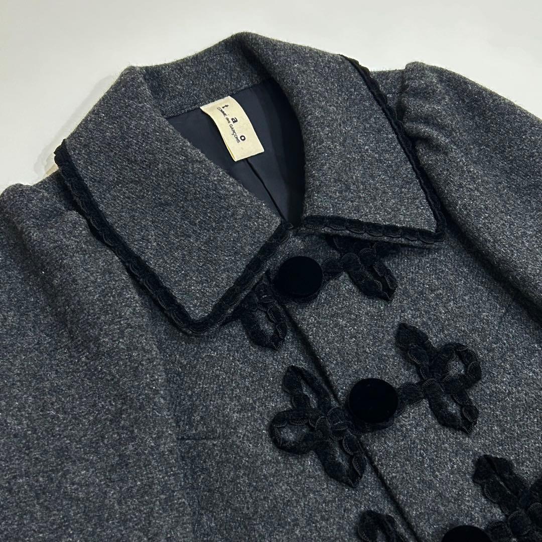 タオコムデギャルソン ウール ジャケット ベロア飾り AD2009