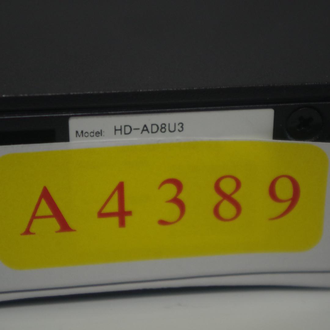 A4389 バッファロー 外付けHDD 8TB HD-AD8U3