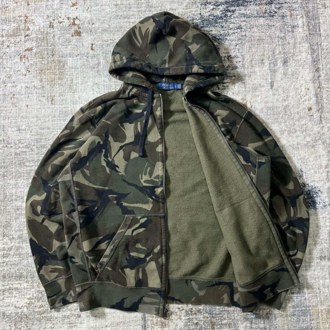 POLO Ralph Lauren ラルフローレン ジップパーカー カモ柄