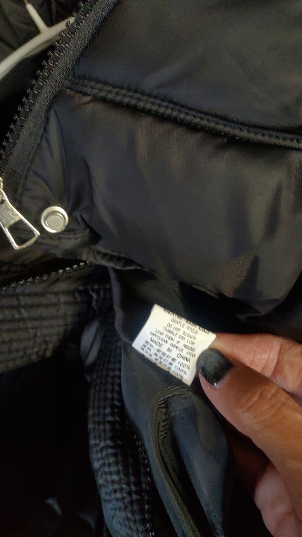 ニットドッキングダウンベスト フード ダウンベスト ブラック フード付き 中綿