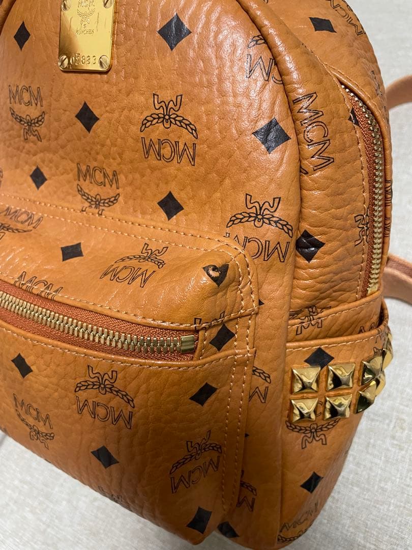 MCM ブラウンレザーリュック