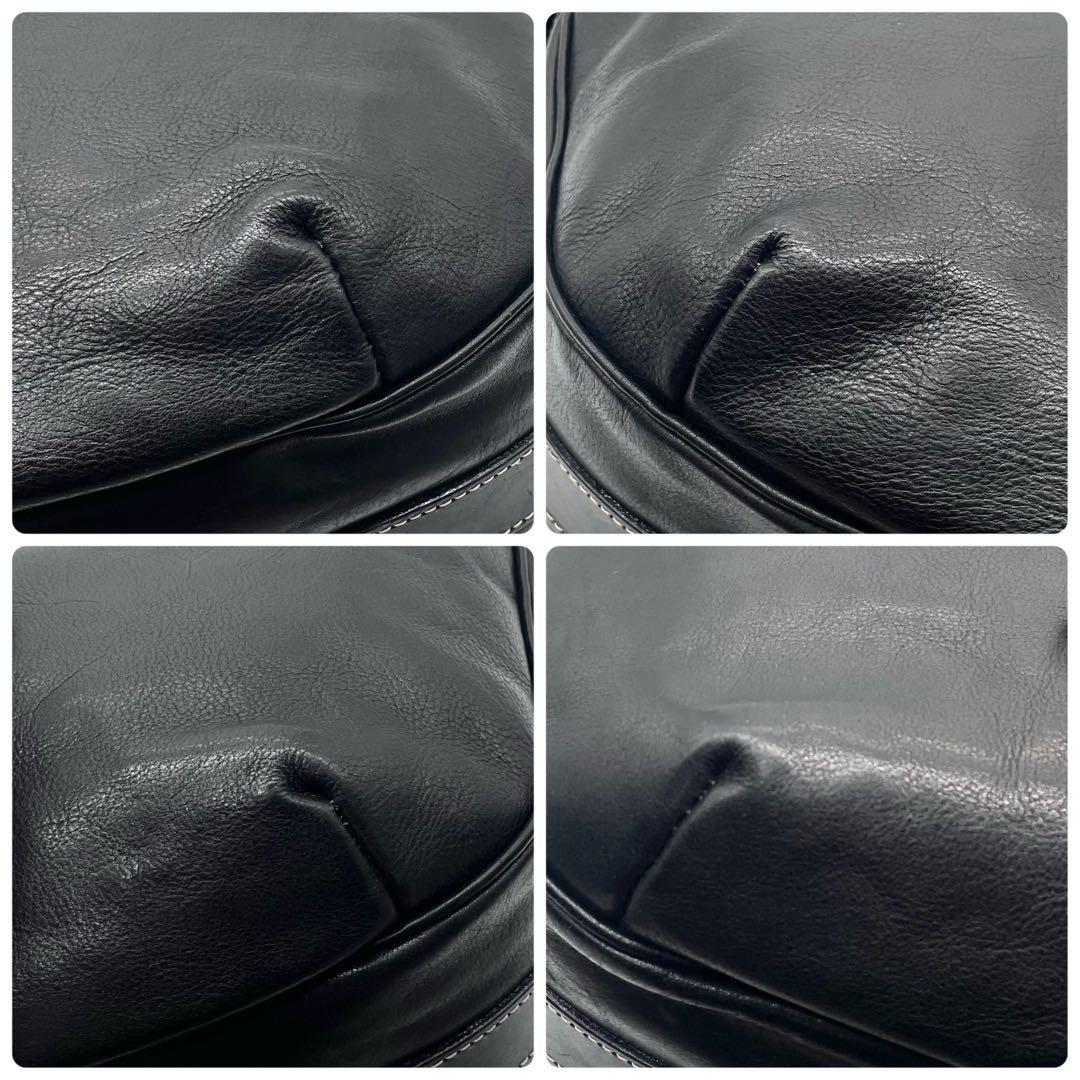 【美品】ソメスサドル ショルダーバッグ メッセンジャーバッグ レザー ブラック