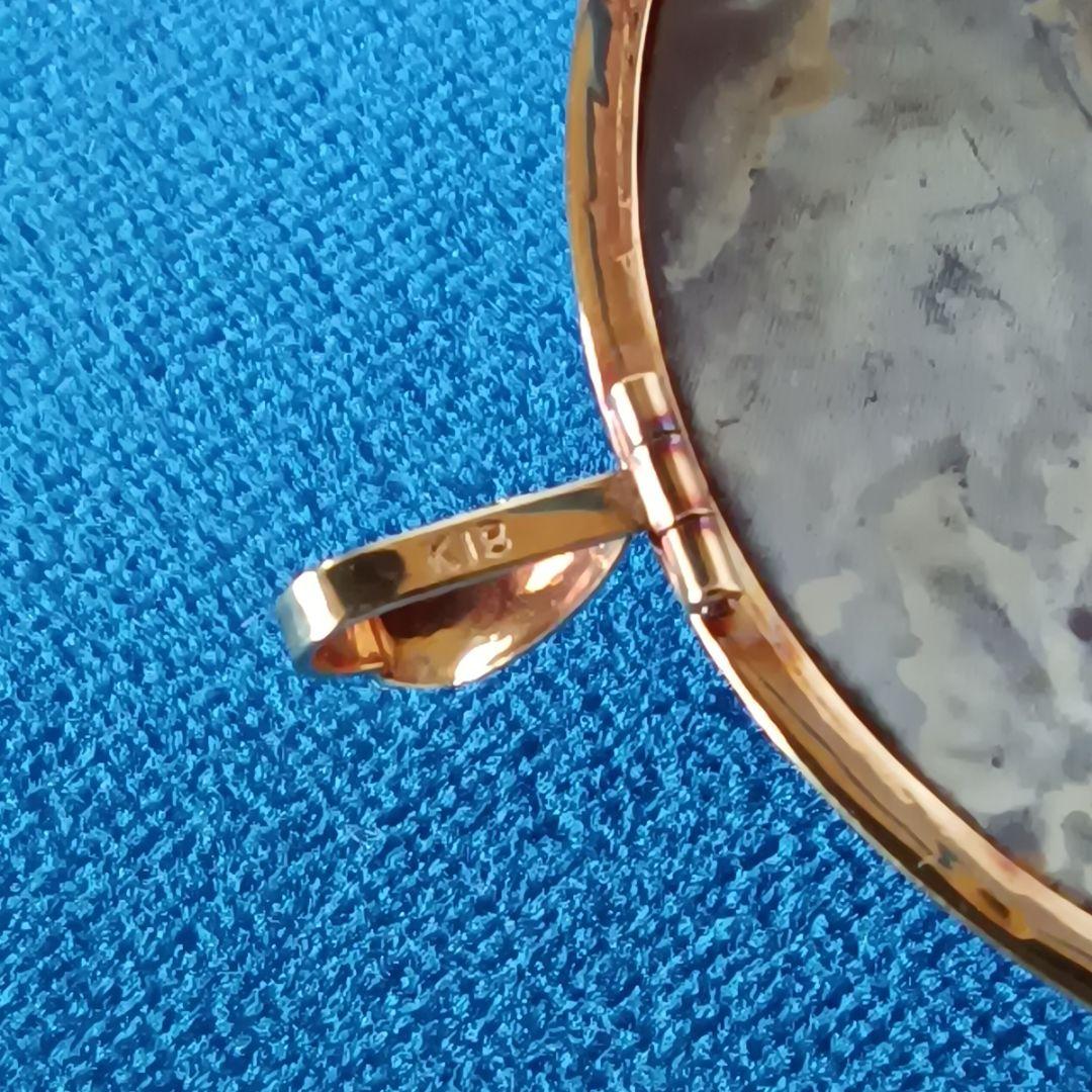 新品未使用 カメオ ペンダント ブローチ K18 鑑定済 マッシモ バルザーノ作