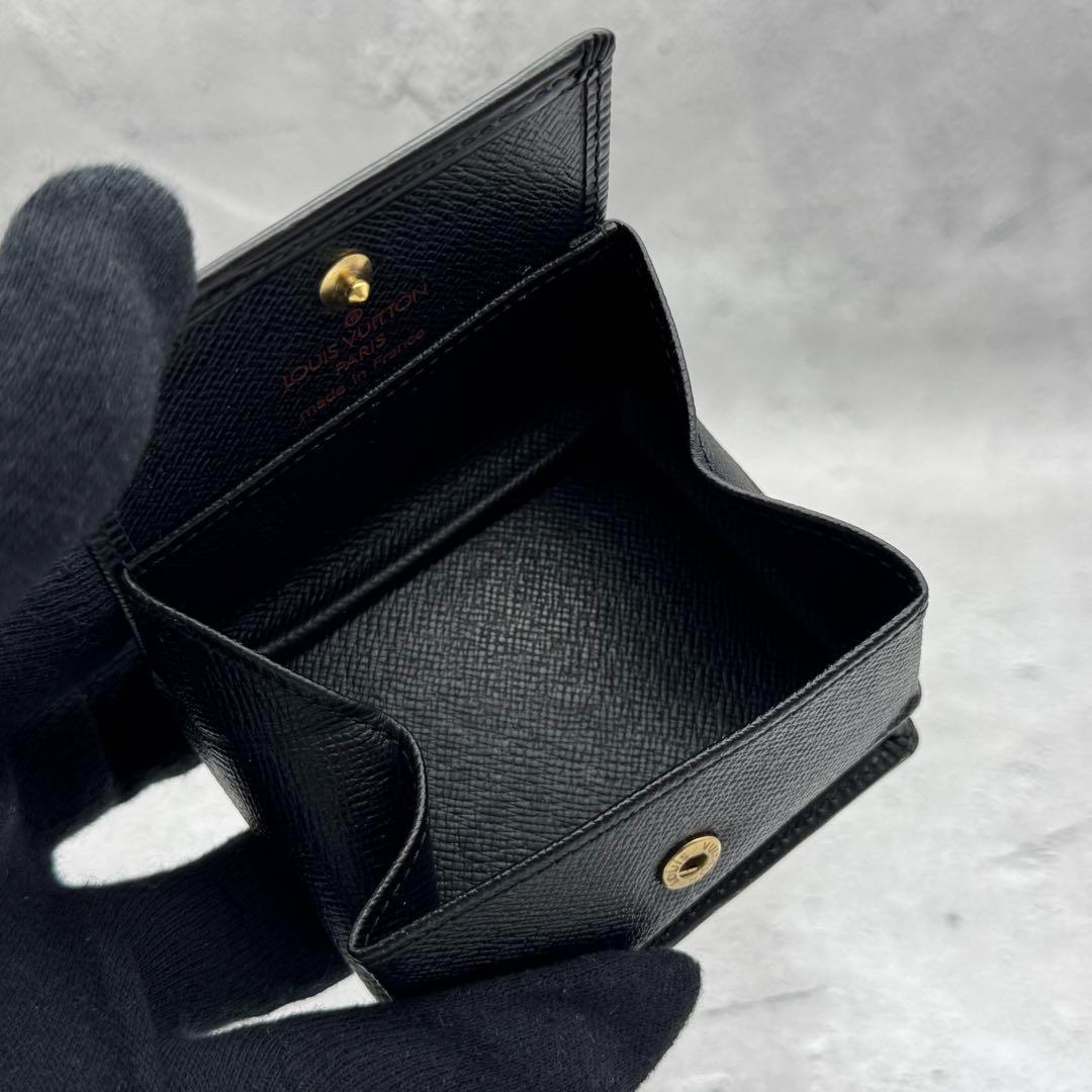【美品】ルイヴィトン　ポルトモネ・ボワット　ノワール　ケース　黒　エピ