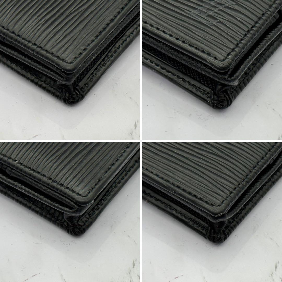 【美品】ルイヴィトン　ポルトモネ・ボワット　ノワール　ケース　黒　エピ